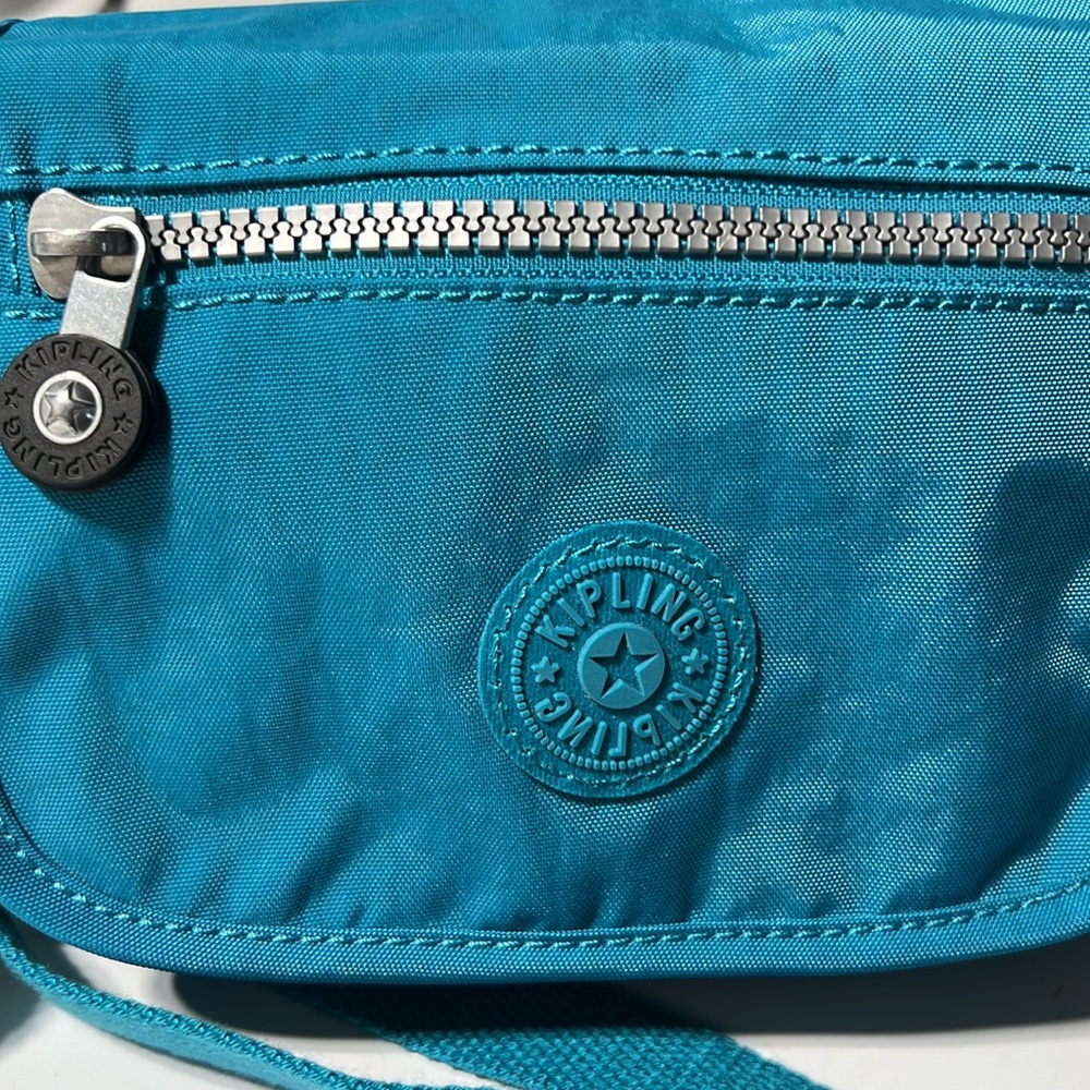 Kipling Teal Crossbody Bag with Monkey Charm - Picture 2 of 10
